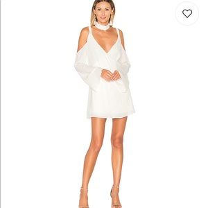 White Choker Mini Dress Lovers and Friends Sleeves